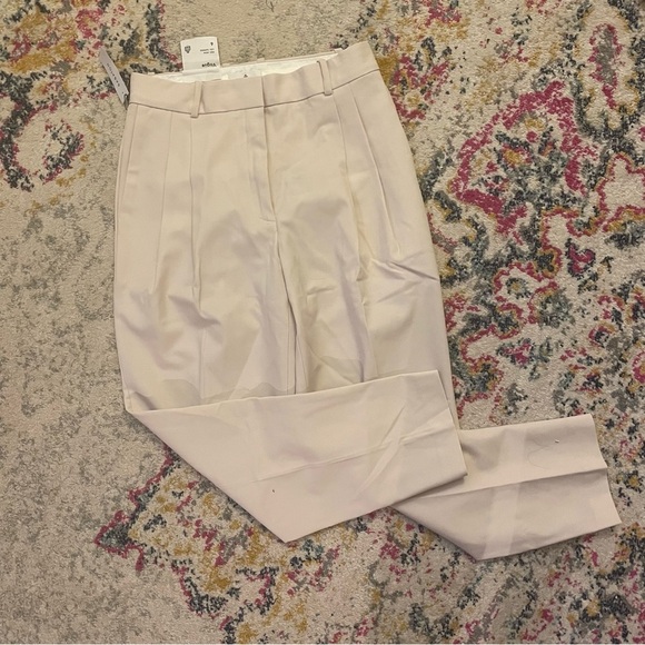NWT Aritzia Babaton Vogue Pant Matte Pearl Size 6 City Wool High Waisted Pants - Picture 14 of 14